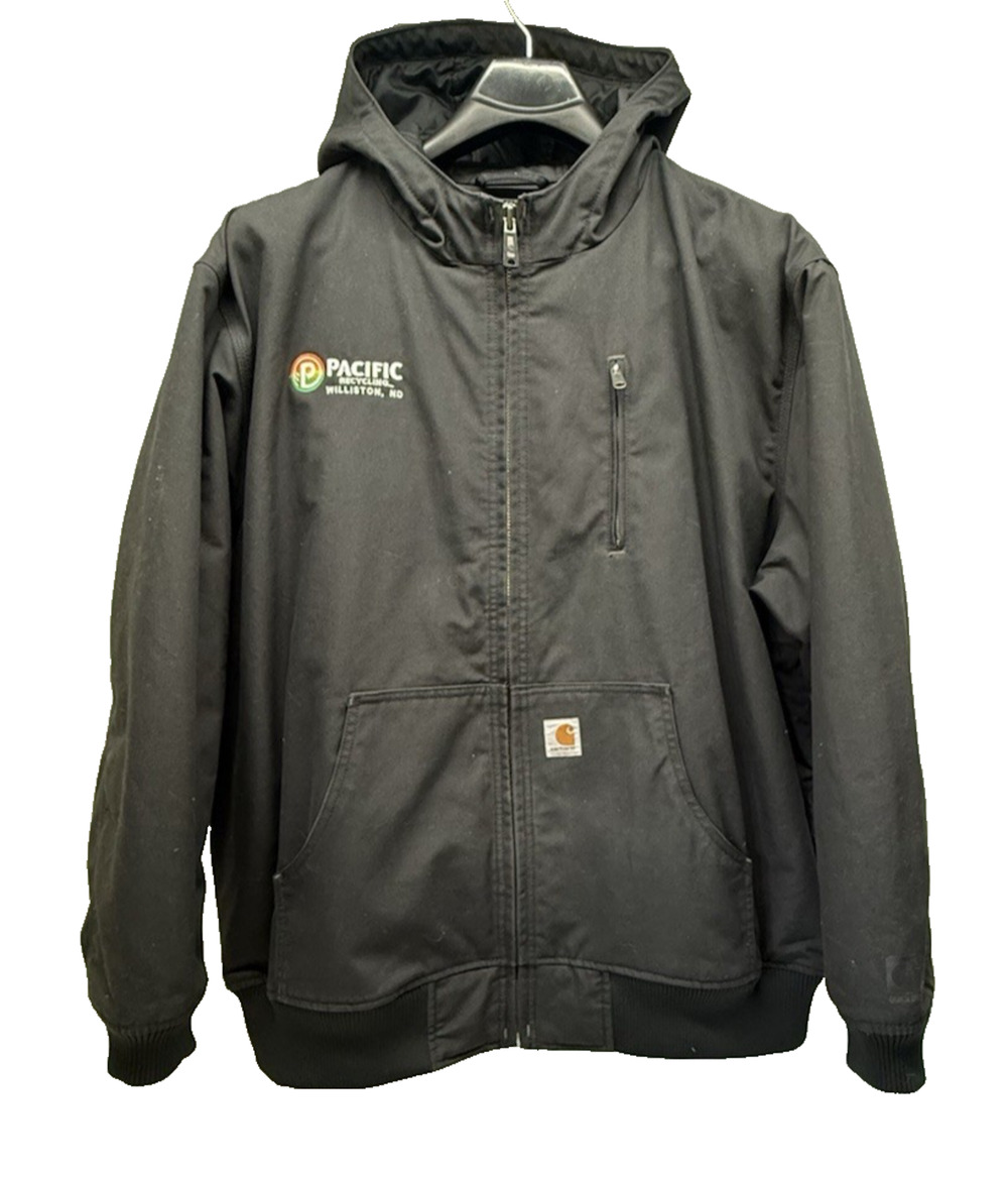 Carhartt Jacket Mens 3XL Reg Quick Duck Black 101493 Insulated Woodward Hoodie
